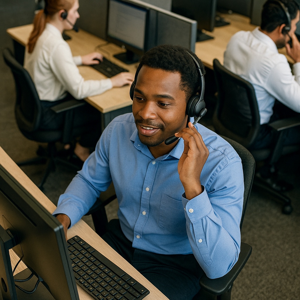 Skills-based routing diagram showing call distribution by agent expertise